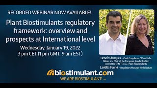 Plant biostimulants regulatory framework overview and prospects at international level [upl. by Paine]