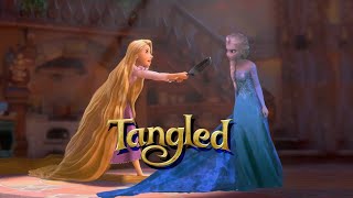 Queen Elsa finds Rapunzel in the tower  Frozen 3 Tangled Fanmade Scene [upl. by Oyam821]