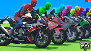 GTA 5  Epic Ragdoll Funny SpiderMan VS Minions On Rainbow Bridge Euphoria Physics1 [upl. by Atteloc]