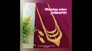 Onegram forming jewellery set youtube jewellery onlinejewllery shortsfeed shorts viralshort [upl. by Hpesoj]