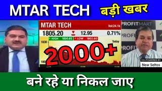 MTAR TECH share latest news today mtar tech share news today Target price analysis buy or sel [upl. by Enimsaj]