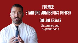 ExStanford Admissions College Essay Advice [upl. by Narba367]