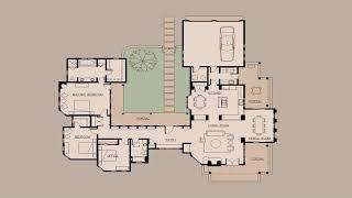 U Shaped House Plans One Level see description [upl. by Vullo206]