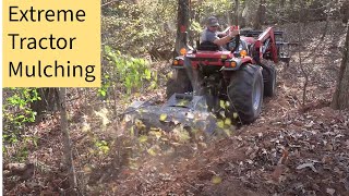 Extreme Tractor Mulcher  Steep Hills  Lessons Learned [upl. by Geldens757]