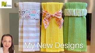 Hanging Tea Towels  My 3 NEW Easier Designs [upl. by Erlond]