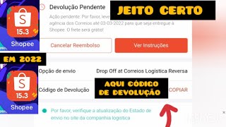 COMO ENCONTRAR O CÓDIGO PARA DEVOLVER O PRODUTO NA SHOPEE [upl. by Ylyl]