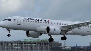 Air France Air Bus A220 Landing at Dublin Airport [upl. by Anirtac]