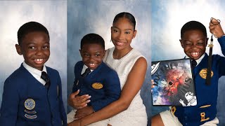 jax graduates kindergarten DIY grad cap amp at home photoshoot  mini vlog [upl. by Soisinoid]