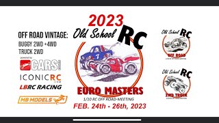 Euro masters 2023 vintage rc action Friday’s practice session [upl. by Tniassuot]