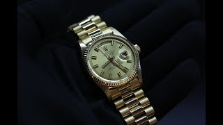 SN 3064 Rolex Day date 18038 quotWide Boyquot [upl. by Nahseez]