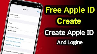 How to Create Apple ID। Free New Apple ID Account Create [upl. by Lough]