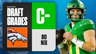 2024 NFL Draft Grades Broncos select Bo Nix No 12 Overall  CBS Sports [upl. by Luzader]