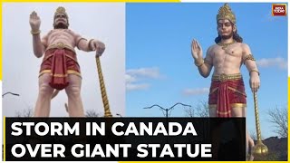 Hindu Temple In Canadas Brampton Boosts Security After Complaints Against 55ft Lord Hanuman Statue [upl. by Annatnas]