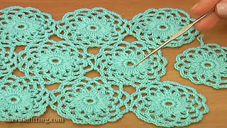 Crochet Circle Motifs Joining Part 2 of 2 [upl. by Francene]