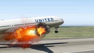 Bursting into Flames Just After Takeoff  United Airlines Flight 328  Mayday Air Disaster 4K [upl. by Torrell]