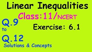 Linear Inequalities  Class 11NCERT  Exercise 61 [upl. by Skiest]