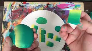 Painting an ombré background on a rock tutorial [upl. by Morville387]