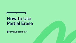 Drawboard PDF  How to use Partial Erase [upl. by Gardener]