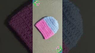 Very easy crochet caphattopi beaniehat crochetbabycap knittingcap shorts woolencap wintercap [upl. by Litman]