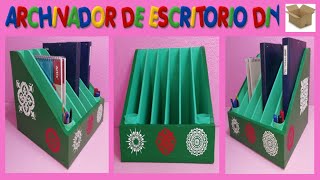 MANUALIDADES con materiales de RECICLAJE como hacer un ORGANIZADOR archivador de cartón DIY Santiago [upl. by Kyriako540]