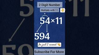 Multiply with 11  Multiplication trick Vedic math full course vedicmaths shorts viral maths [upl. by Elspet]