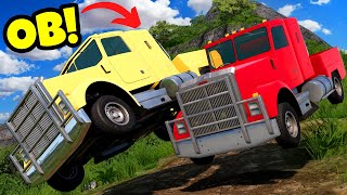 We Raced MINI TRUCKS Down a Dangerous Road in BeamNG Drive Mods Multiplayer [upl. by Accever517]