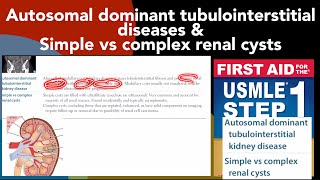 Renal cystic disordersAutosomal dominant tubulointerstitial disease amp Simple vs complex renal cysts [upl. by Enneire]