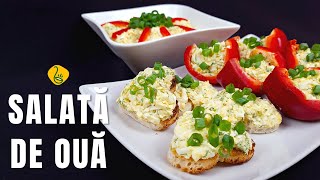 Salata de oua cu telemea  aperitiv extrem de gustos usor de facut si foarte consistent [upl. by Nivled]