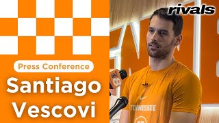 Tennessee basketball G Santiago Vescovi talks Senior Day Kentucky [upl. by Pohsib]