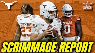 Scrimmage Report 1  Longhorn Livestream  Texas Football News  Quinn Ewers  Steve Sarkisian [upl. by Eidnalem]