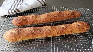 French Baguette  How to Make Baguettes at Home  NoKnead French Bread Recipe [upl. by Shannon]