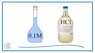 How to Make a 01M HCl Solution Hydrochloric acid [upl. by Bergin]