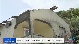 Effects of Hurricane Beryl on Mainland St Vincent [upl. by Akessej]