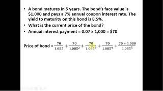 How to Calculate the Current Price of a Bond [upl. by Cavil621]