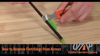 How to Remove Fletchings from Arrows I October Mountain Products [upl. by Ardnaid985]