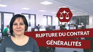 La rupture du contrat de travail  Généralités  STMG Droit  digiSchool [upl. by Russian]