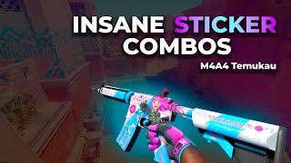 INSANE M4A4 TEMUKAU STICKER CRAFTS  CS2 [upl. by Dredi393]