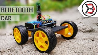 How To Make A Simple DIY Arduino Bluetooth Controlled Car At Home [upl. by Yhtrod]