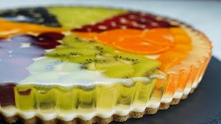 NoBake 과일 꿀젤리 무스 타르트 Fruit Honey Jelly Mousse Tart Recipe 꿀 무스 크림 레몬 꿀젤리  컵 계량 [upl. by Retsevel]