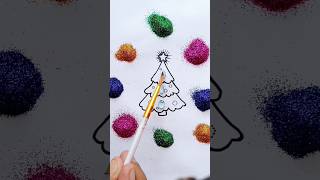 How to Create Glitter Christmas Tree Art🎄🎄🎄🎄  Stunning DIY Idea GlitterArt DiyChristmas Trending [upl. by Metsky38]