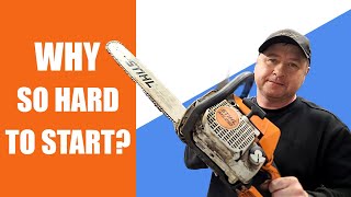 Struggling To Start Your Stihl Ms250 Chainsaw Heres Why [upl. by Crellen]