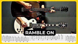 Ramble On  Led Zeppelin  Tabs  Guitar Lesson  Cover  Tutorial  Solo  All Guitar Parts [upl. by Raffin781]