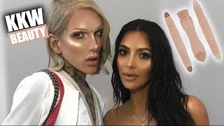 KIM KARDASHIAN KKW CONTOUR  HIGHLIGHT KIT REVIEW  Jeffree Star [upl. by Lladnyk]