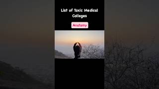 List of Toxic Medical Colleges  Anatomy Anesthesia amp Pediatrics md shorts DrGarimaInsights [upl. by Elihu4]