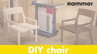 DIY Hammer® designer chair produced with the bandsaw N4400  Felder Group [upl. by Zillah]