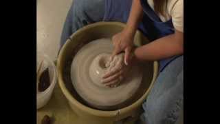 Danielle  The Clay Lady  Throwing a Pot on the Potters Wheel Pt 1 [upl. by Oirottiv]