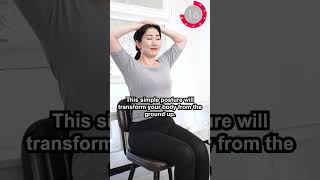 Do this Simple Move on Chair to Trim Belly Fat [upl. by Ynnavoeg752]