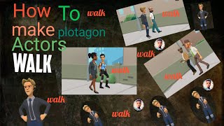 How to make plotagon charactersactors walk 2021 [upl. by Esiuol64]