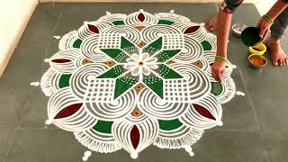 Easy 553 padikolam designs Simple muggulu designs easy rangoli designs Beginners kolam [upl. by Aicnorev940]