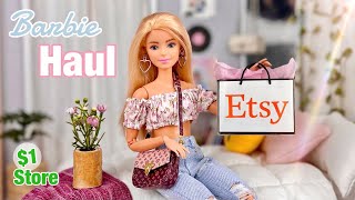 Barbie Etsy Shop Haul amp Dollar Store Doll Finds  Quick Craft [upl. by Dupaix]